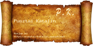 Pusztai Katalin névjegykártya